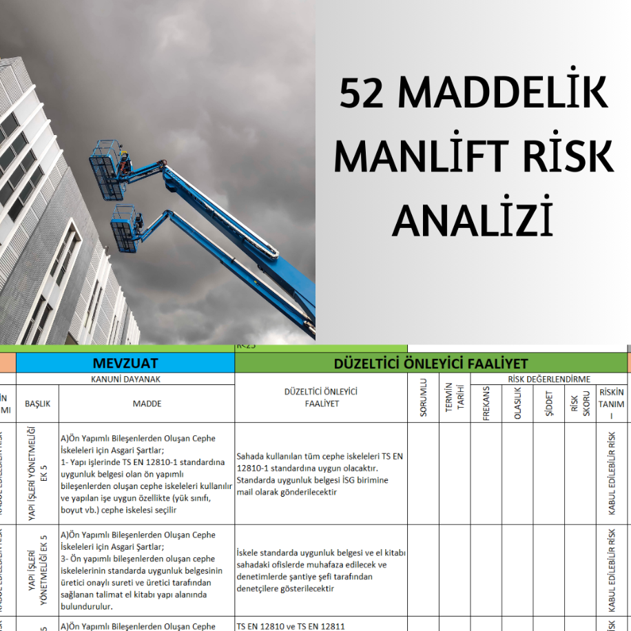 MANLİFT RİSK DEĞERLENDİRMESİ